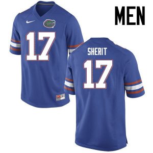 Men's Florida Gators #17 Jordan Sherit NCAA Nike Blue Authentic Stitched College Football Jersey WYG7662HD